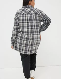 FatFace Billie Longline Check Shirt|Women Shirts & Blouses