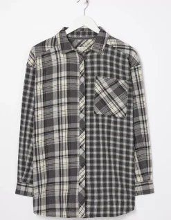 FatFace Billie Longline Check Shirt|Women Shirts & Blouses