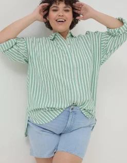 FatFace Billie Stripe Longline Shirt|Women Shirts & Blouses