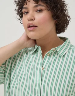 FatFace Billie Stripe Longline Shirt|Women Shirts & Blouses