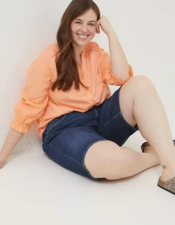 FatFace Bisley Denim Bermuda Shorts|Women Shorts