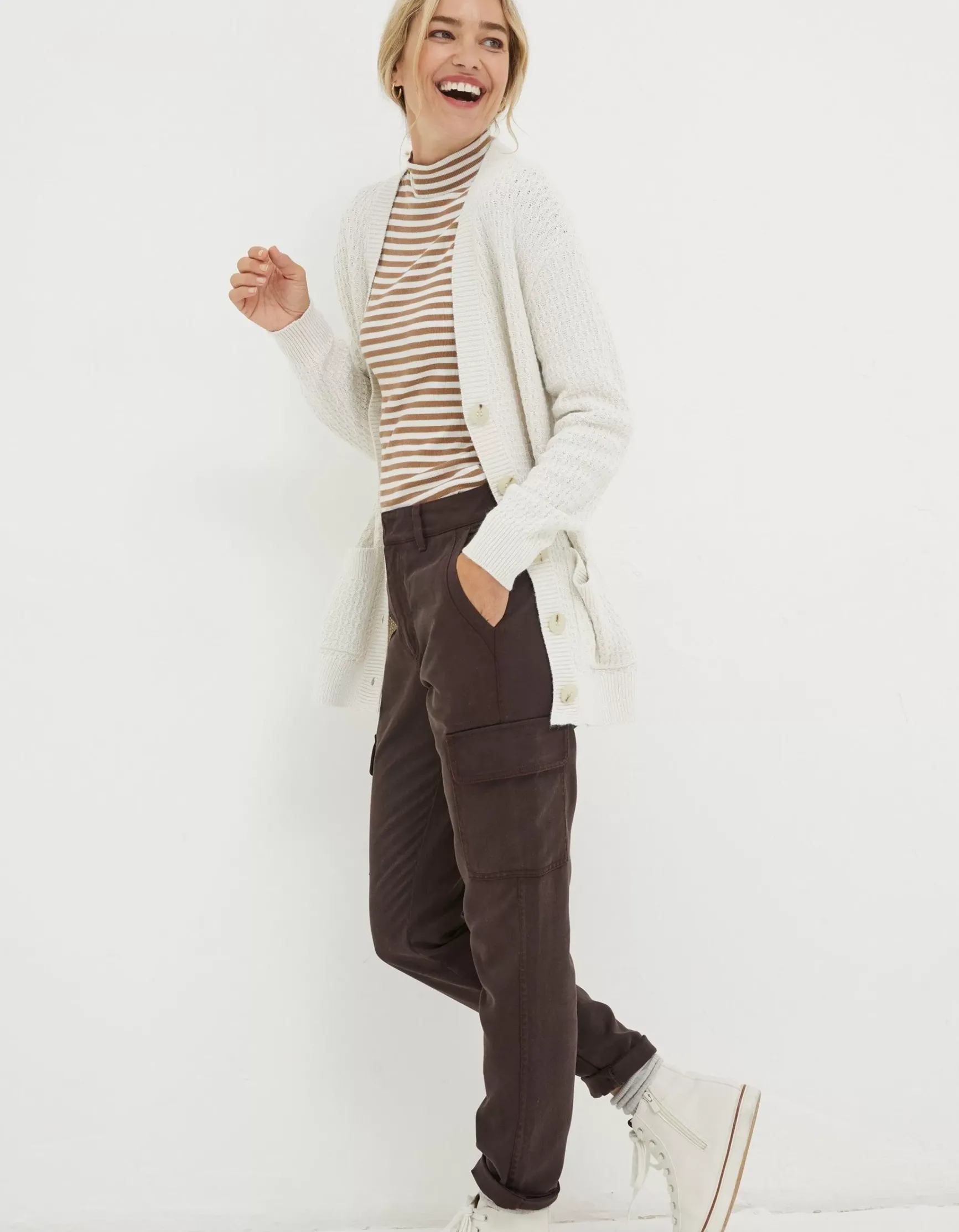 FatFace Blair Tencel Carpenter Trousers|Women View All