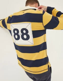 FatFace Block Stripe 88 Rugby Shirt|Men T-Shirts