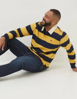 FatFace Block Stripe 88 Rugby Shirt|Men T-Shirts