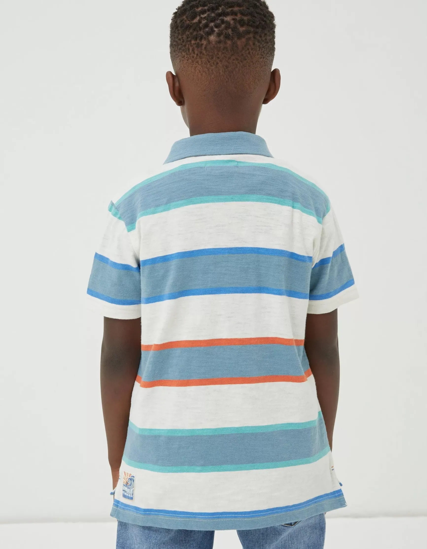 FatFace Block Stripe Polo|Boys View All