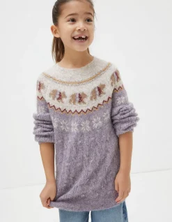 FatFace Bobbi Bear Knitted Crew Jumper|Girls View All