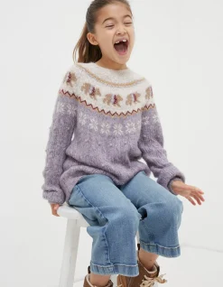 FatFace Bobbi Bear Knitted Crew Jumper|Girls View All