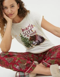 FatFace Bobbi Bear T-Shirt|Women Nightwear & Loungewear