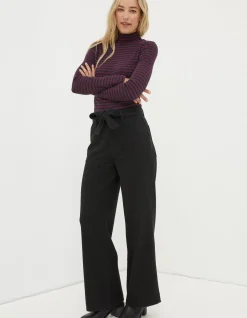 FatFace Bodi Belted Drape Trousers|Women Trousers & Leggings