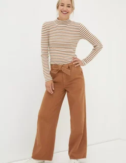 FatFace Bodi Belted Drape Trousers|Women Trousers & Leggings