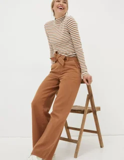 FatFace Bodi Belted Drape Trousers|Women Trousers & Leggings