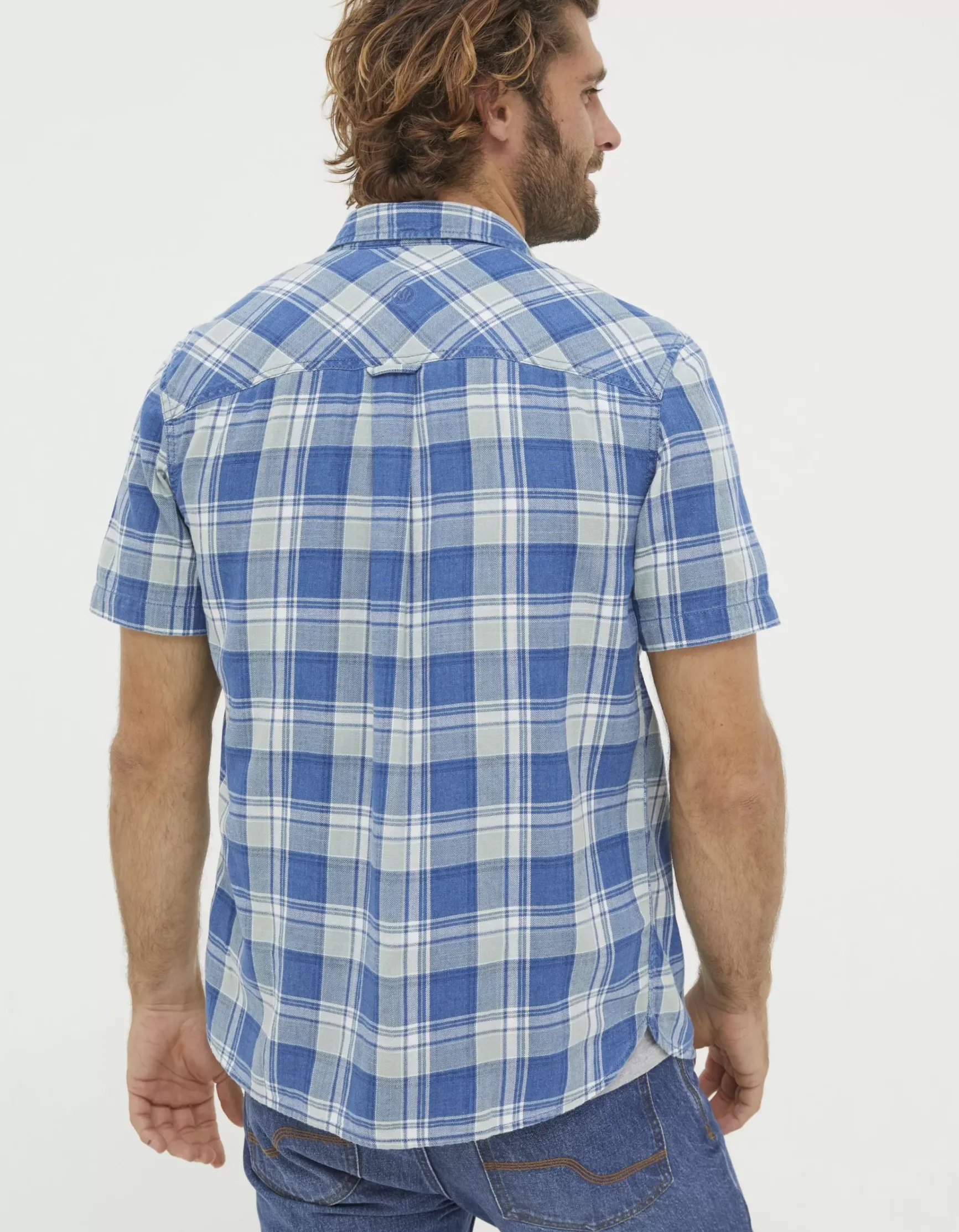FatFace Bodmin Indigo Check Shirt|Men View All