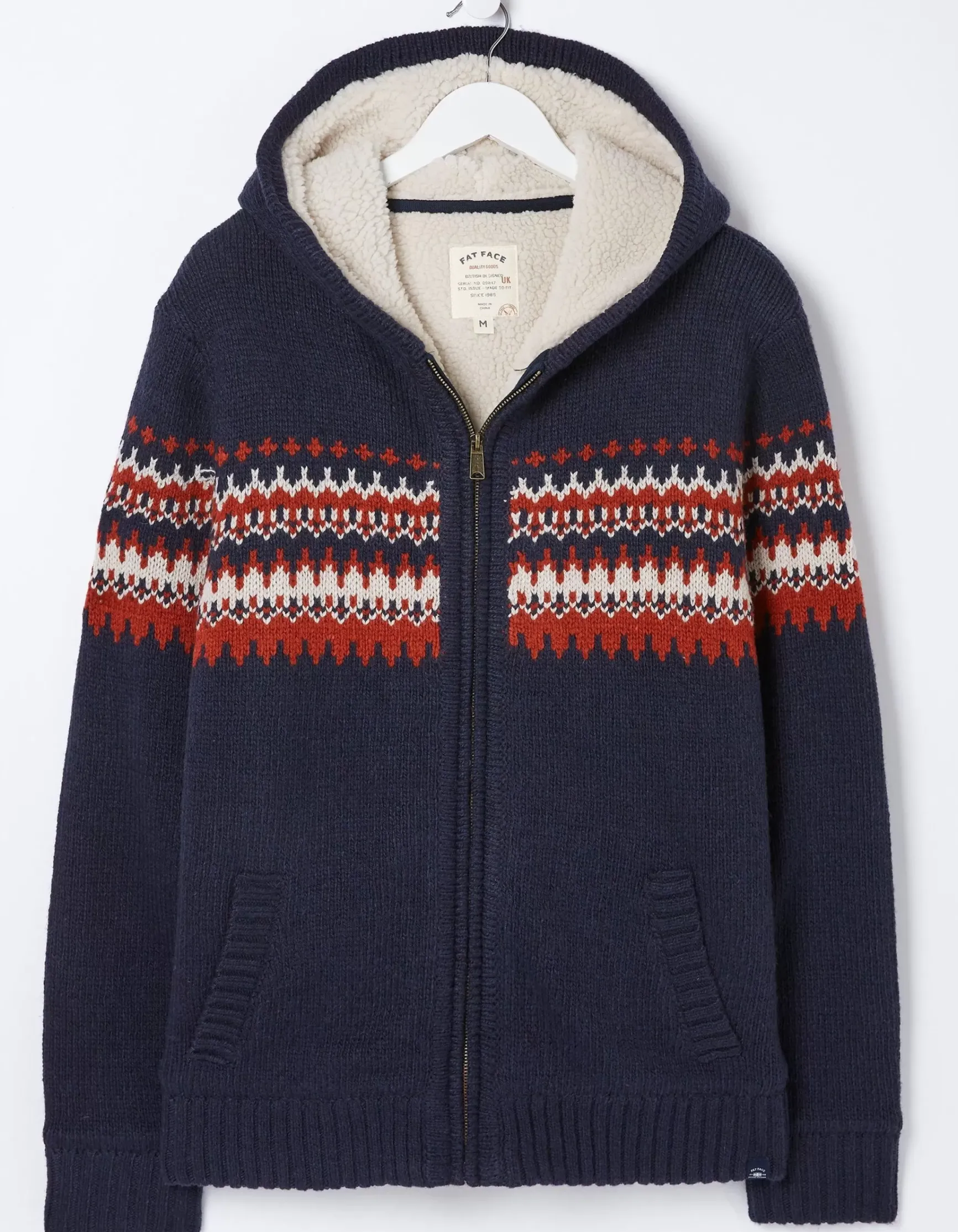 FatFace Borg Lined Fairisle Hoodie|Men View All