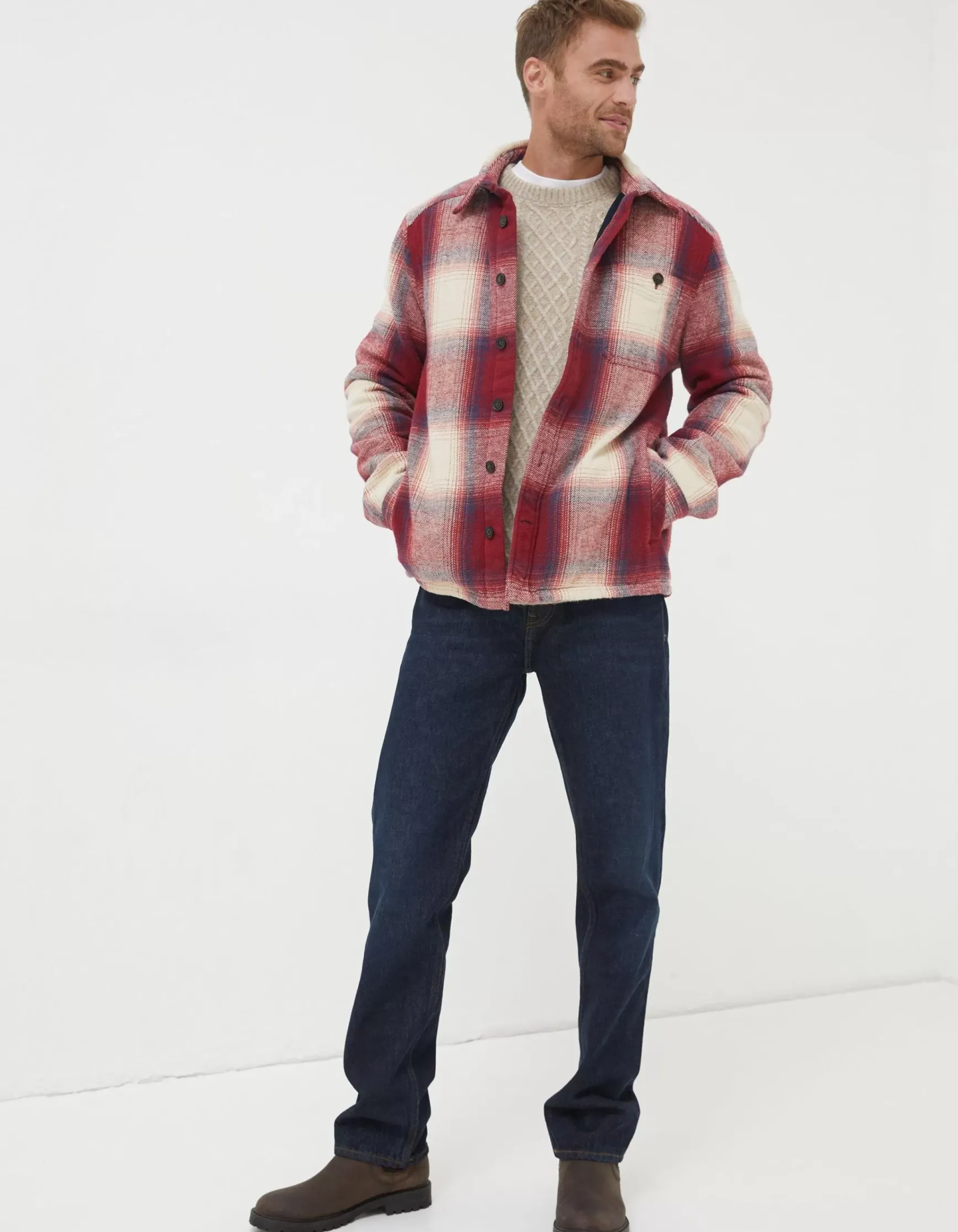 FatFace Boulby Check Overshirt|Men View All
