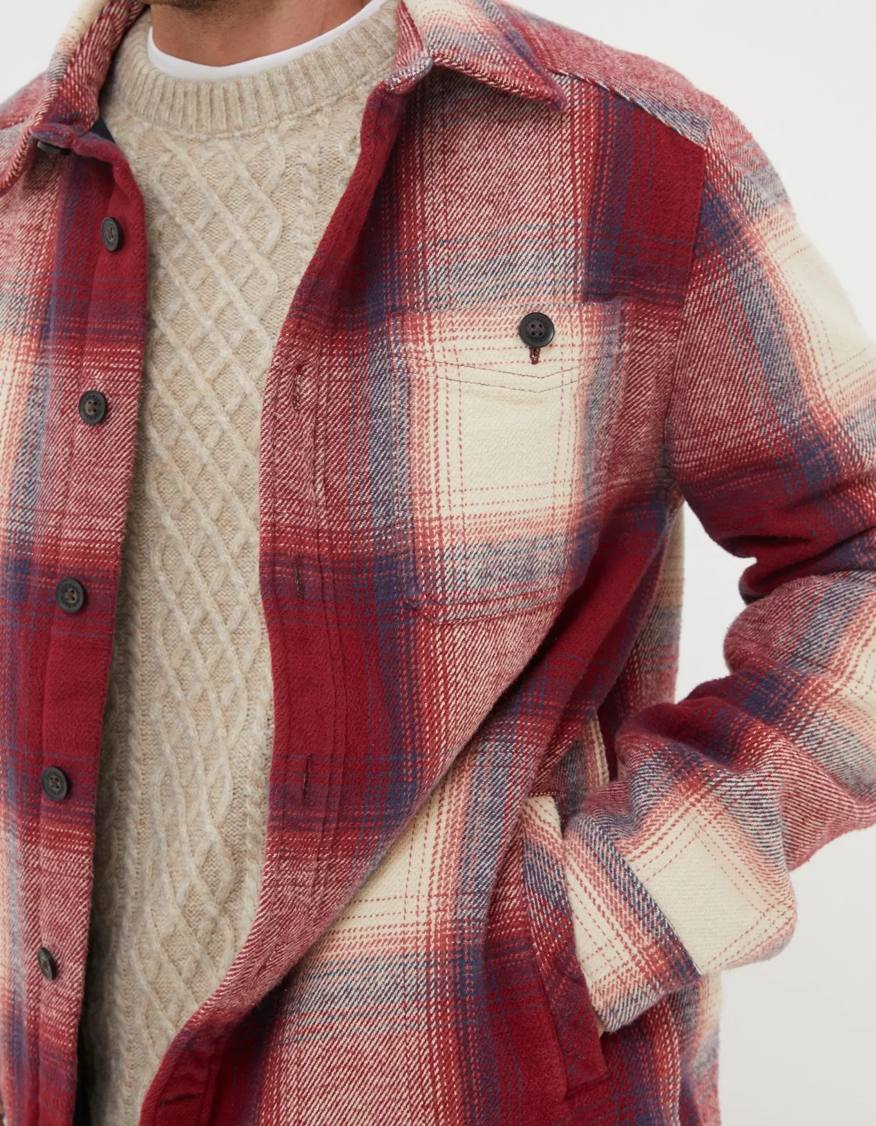 FatFace Boulby Check Overshirt|Men View All
