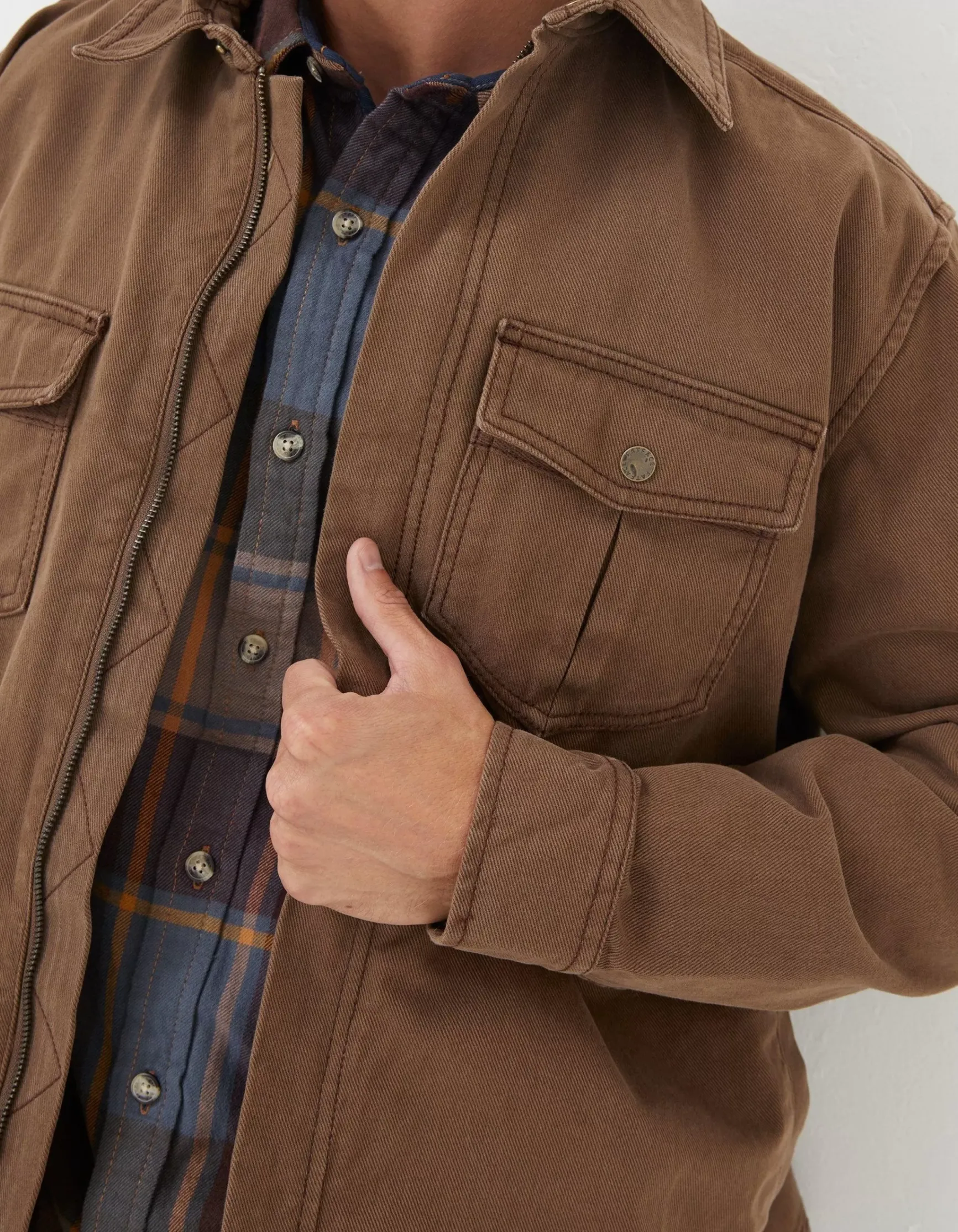 FatFace Bowd Zip Front Overshirt|Men View All