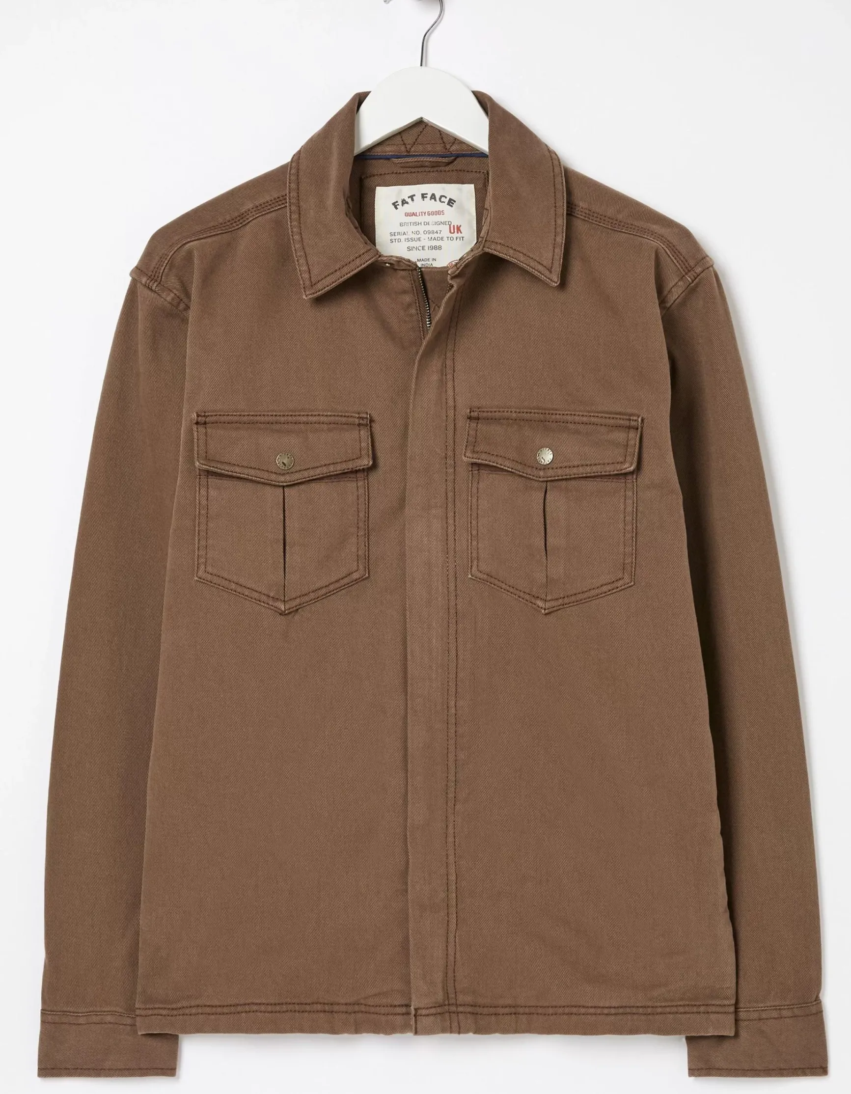FatFace Bowd Zip Front Overshirt|Men View All