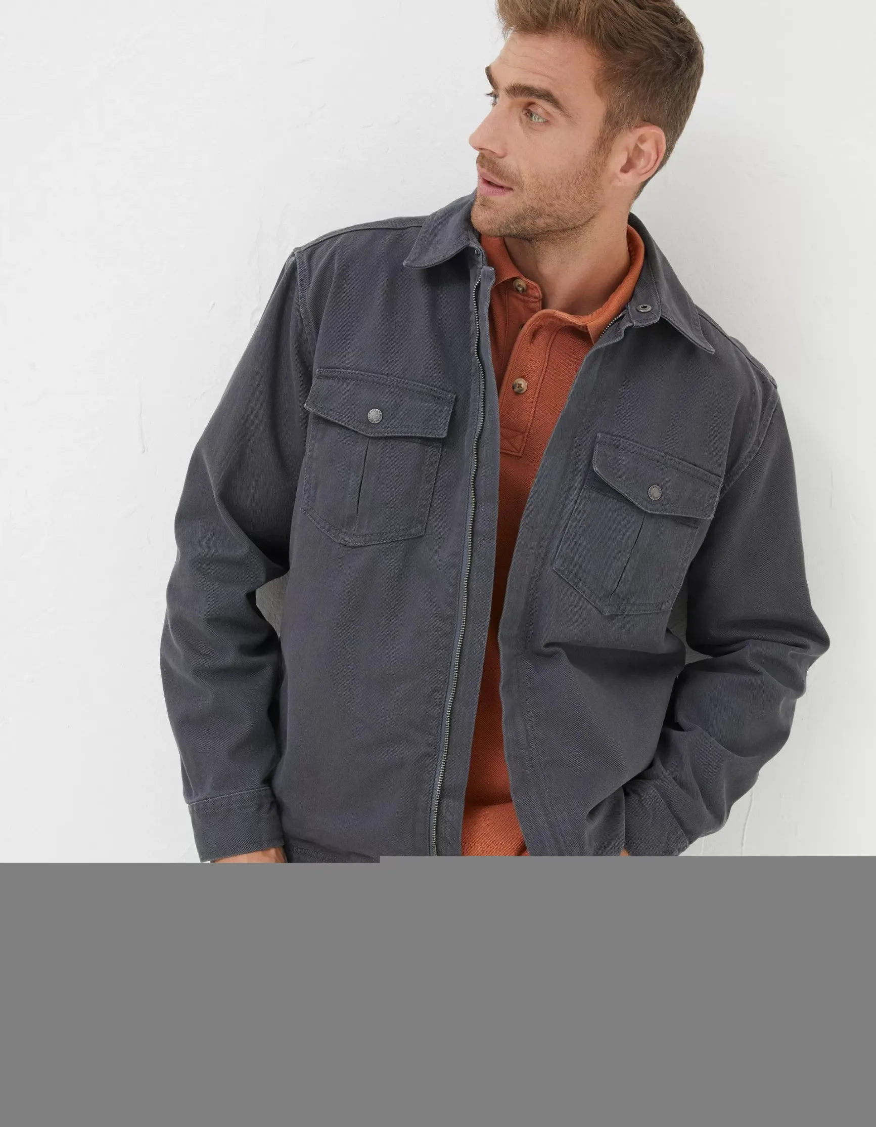 FatFace Bowd Zip Front Overshirt|Men View All