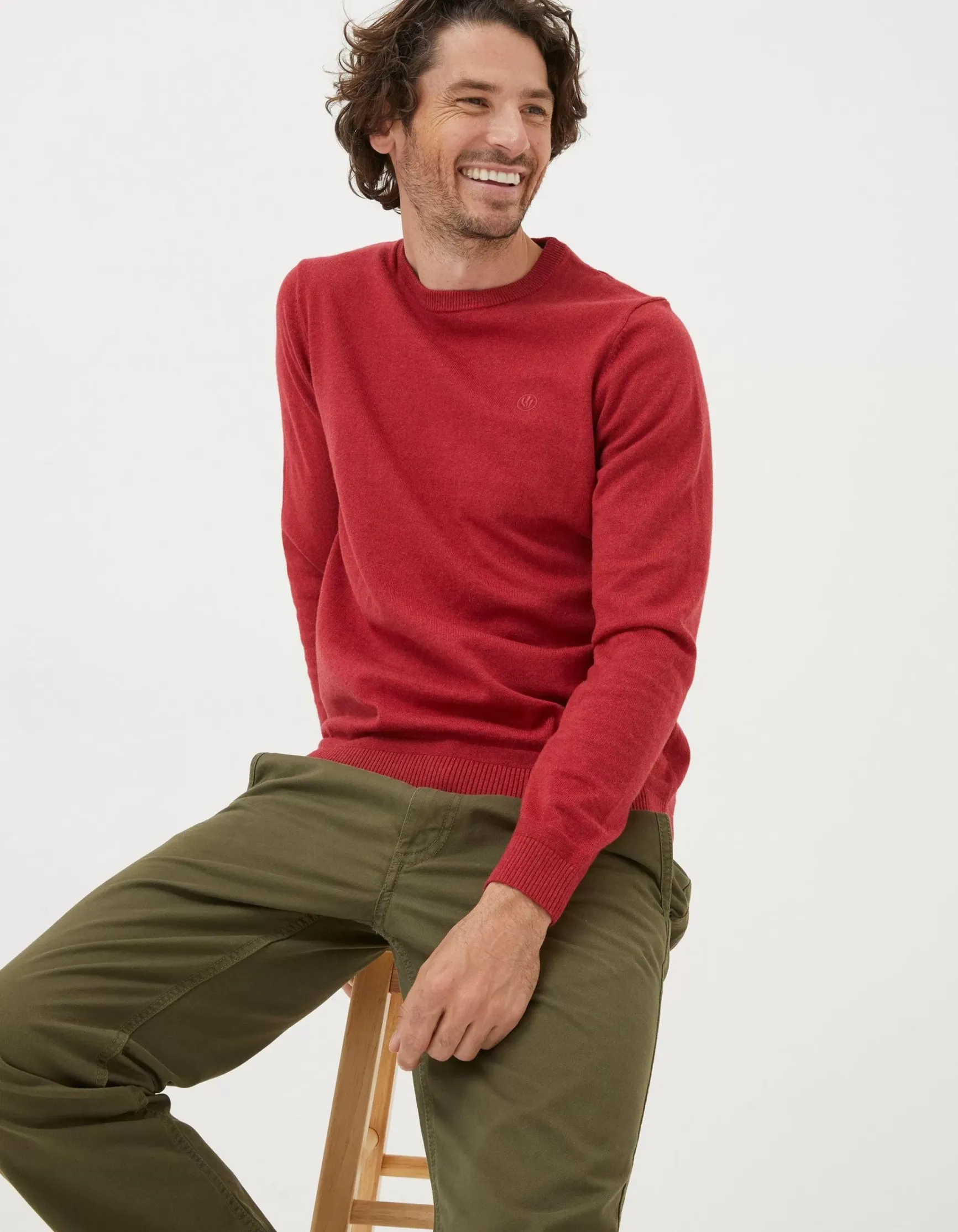 FatFace Braunton Crew Jumper|Men Knitwear