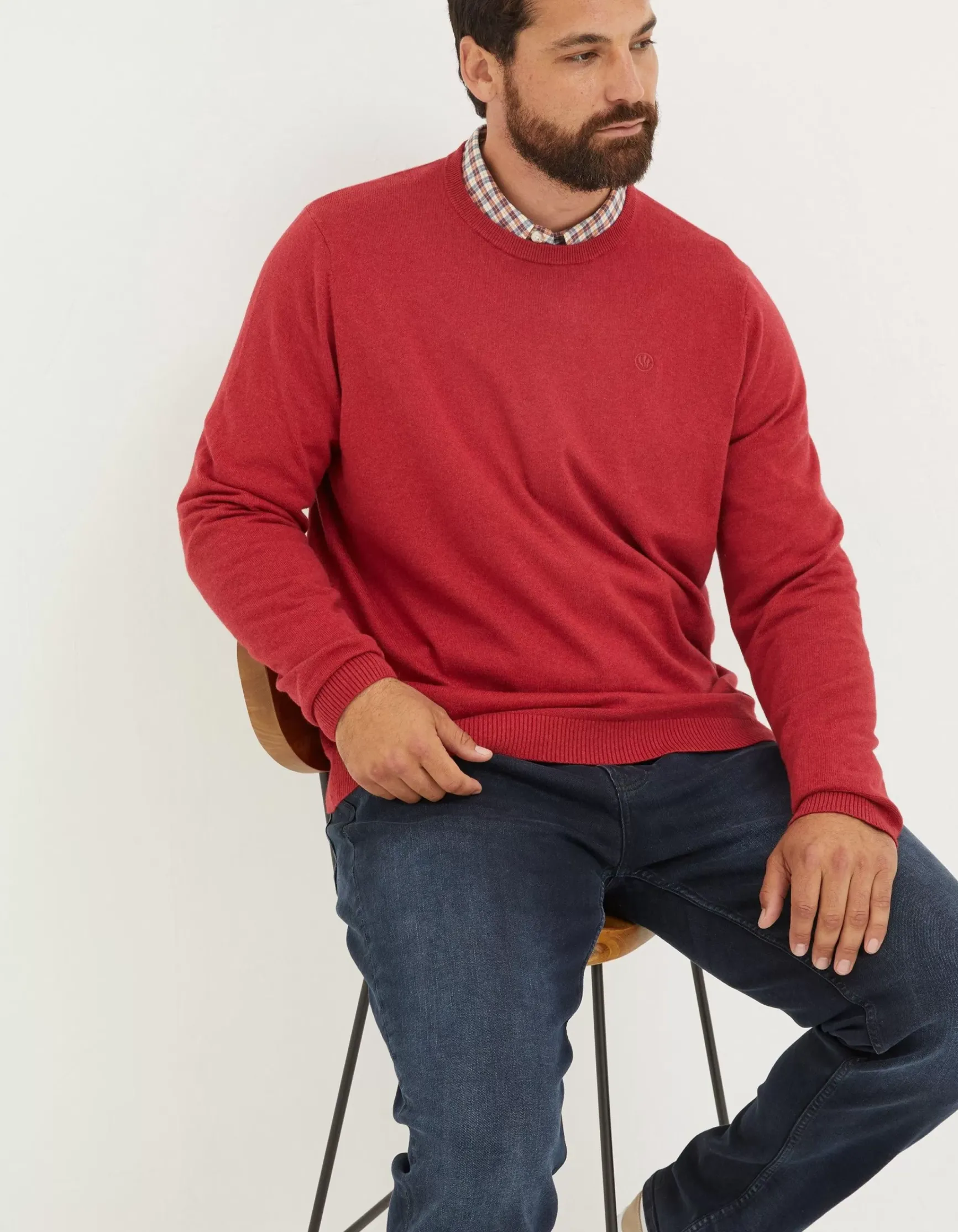 FatFace Braunton Crew Jumper|Men Knitwear