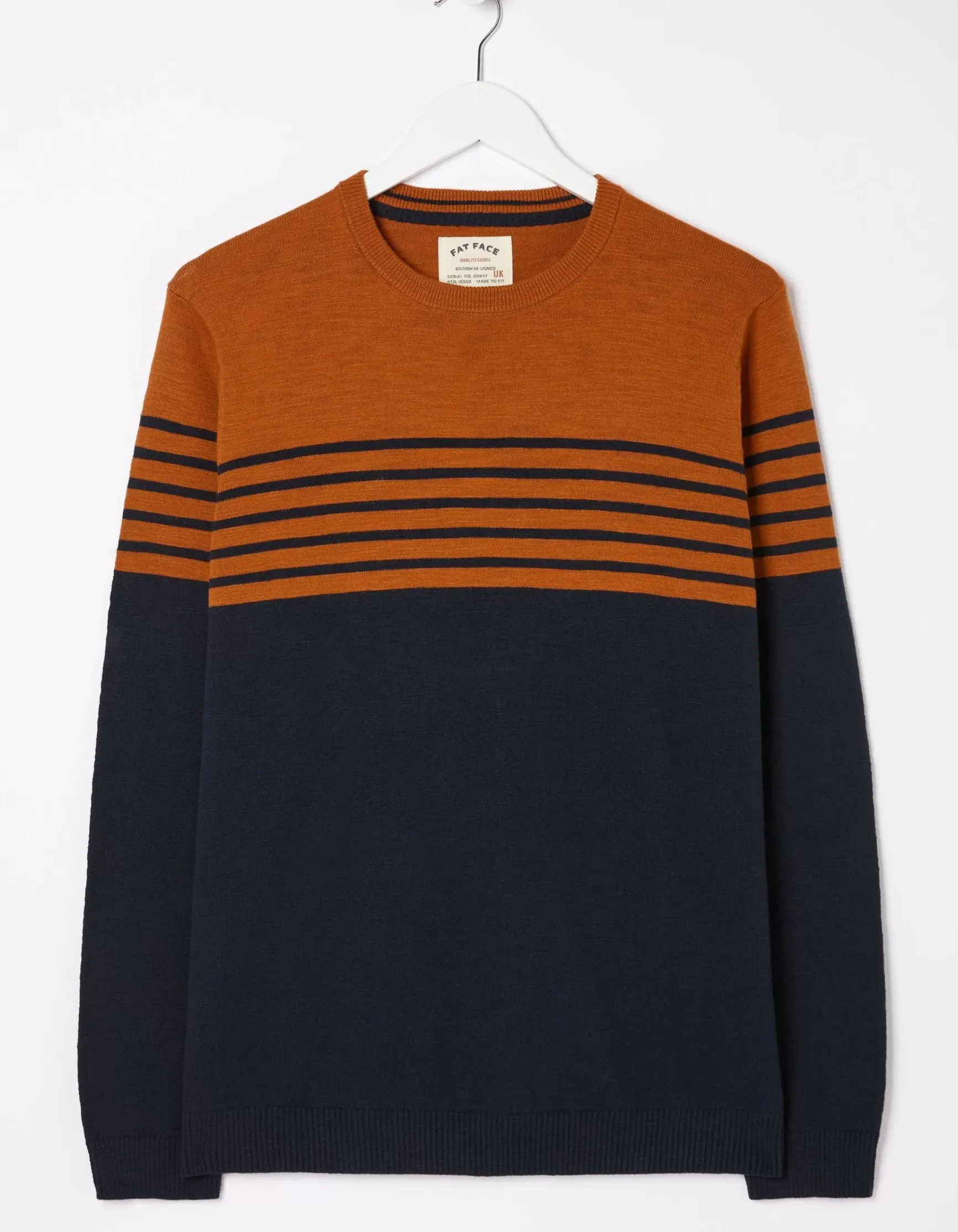 FatFace Braunton Stripe Crew Jumper|Men Knitwear