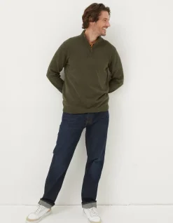 FatFace Braunton Textured Half Neck|Men Knitwear