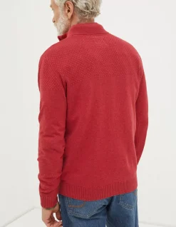 FatFace Braunton Textured Half Neck|Men Knitwear