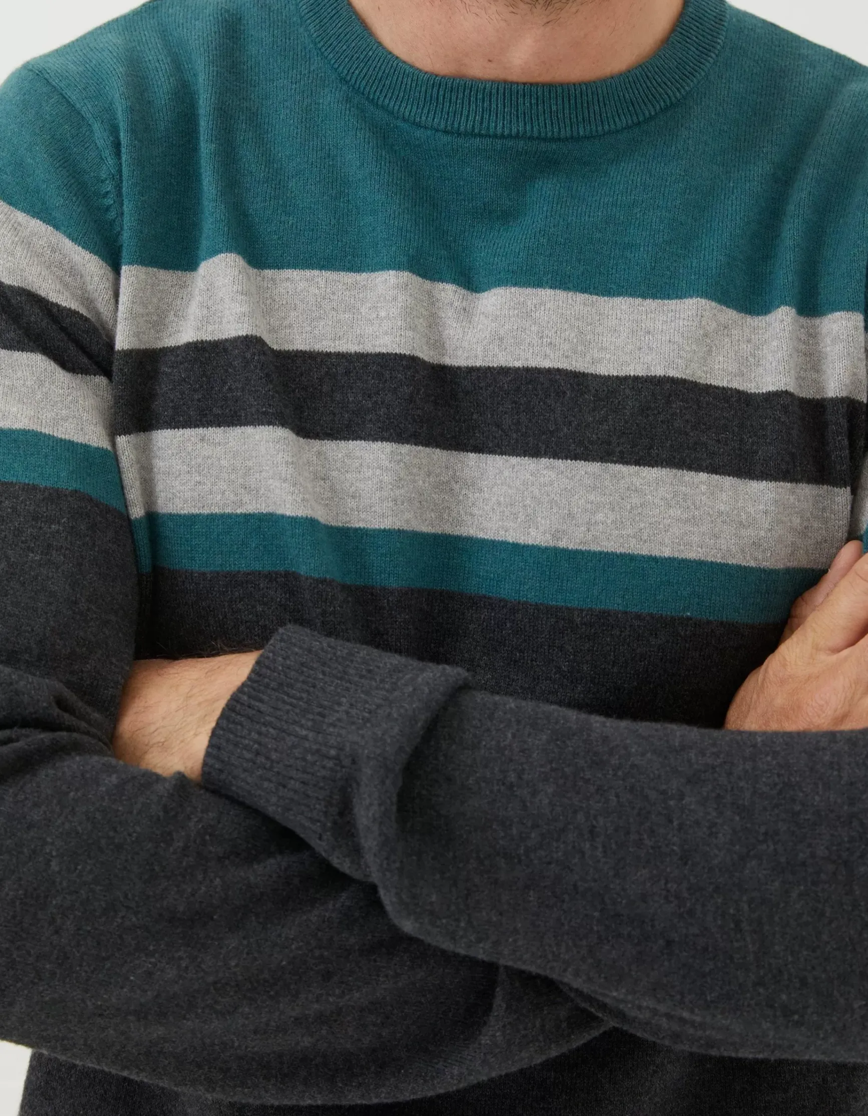 FatFace Braunton Yoke Stripe Jumper|Men Knitwear