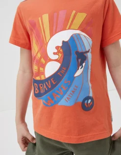 FatFace Brave The Waves Graphic T-Shirt|Boys View All