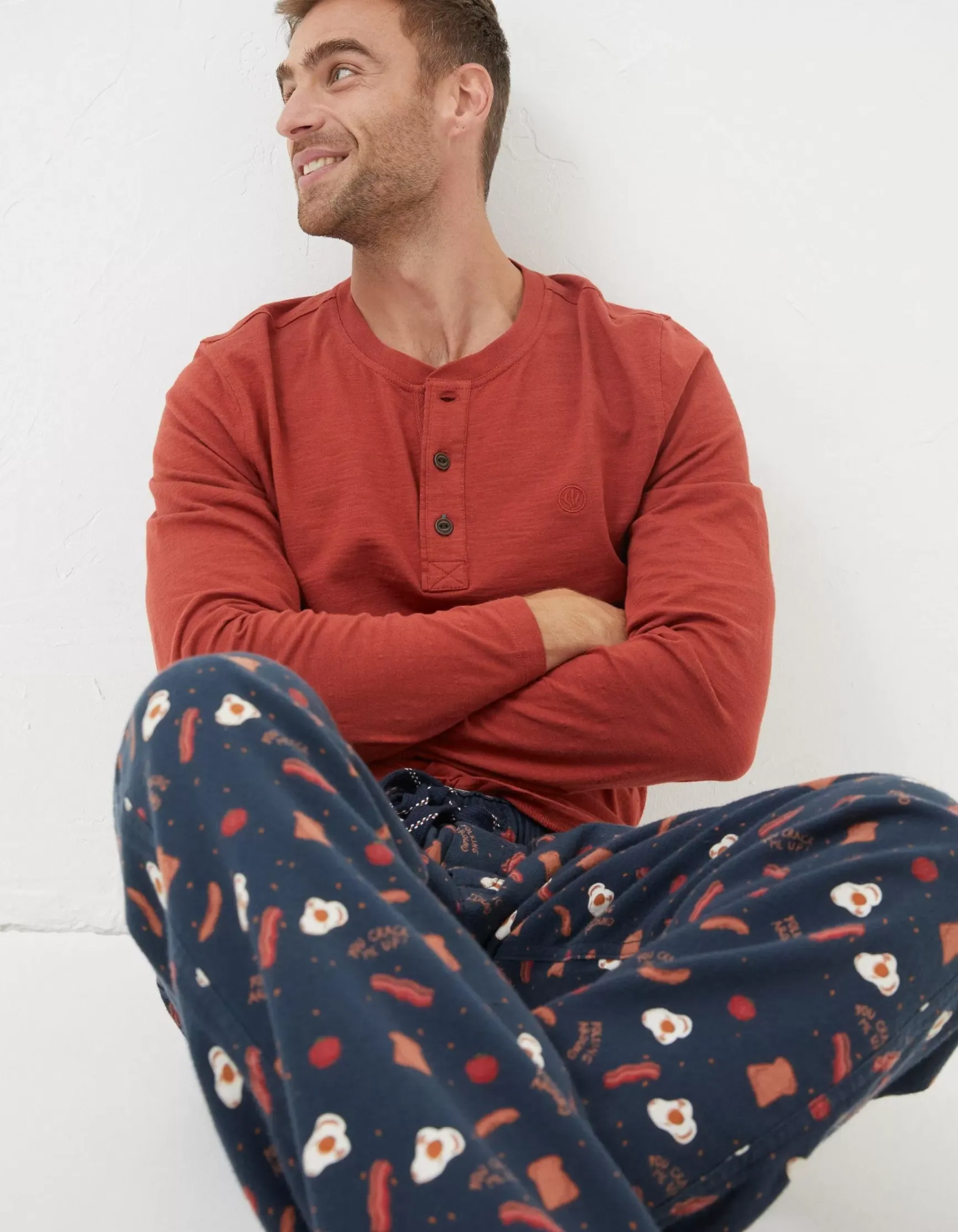 FatFace Breakfast Print Pyjama Bottoms|Men View All