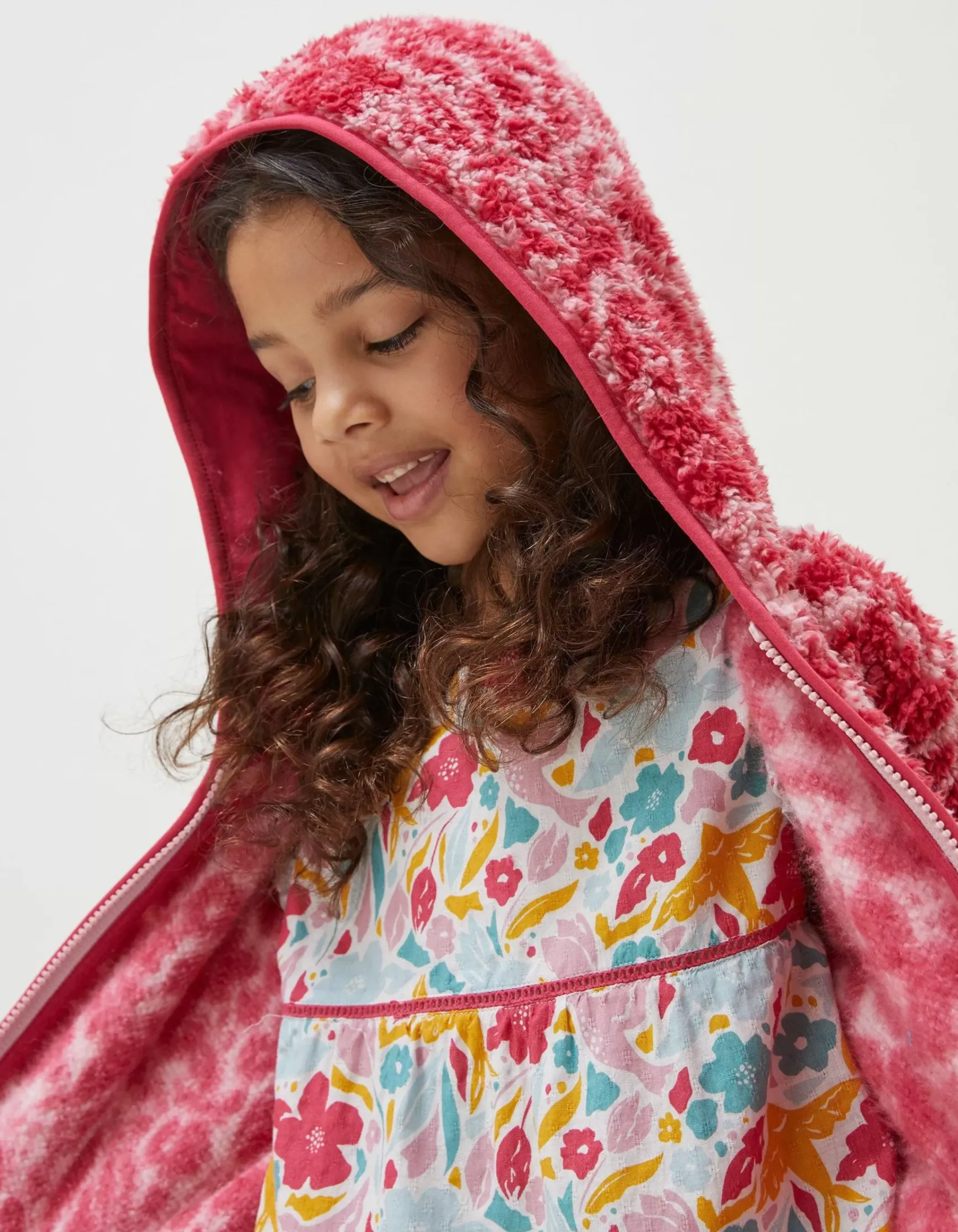 FatFace Bright Blooms Zip Through Fleece|Girls View All