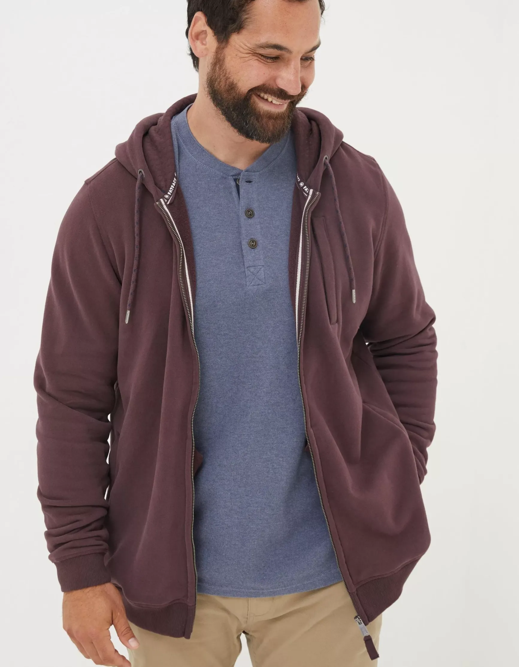 FatFace Brooke Zip Through Hoodie|Men Sweatshirts & Hoodies