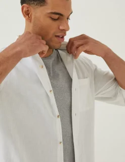 FatFace Bugle Linen Cotton Shirt|Men Shirts