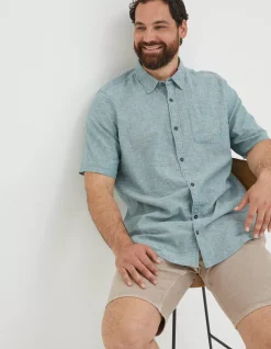 FatFace Bugle Linen Cotton Shirt|Men Shirts