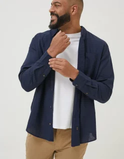 FatFace Bugle Linen Cotton Shirt|Men Shirts