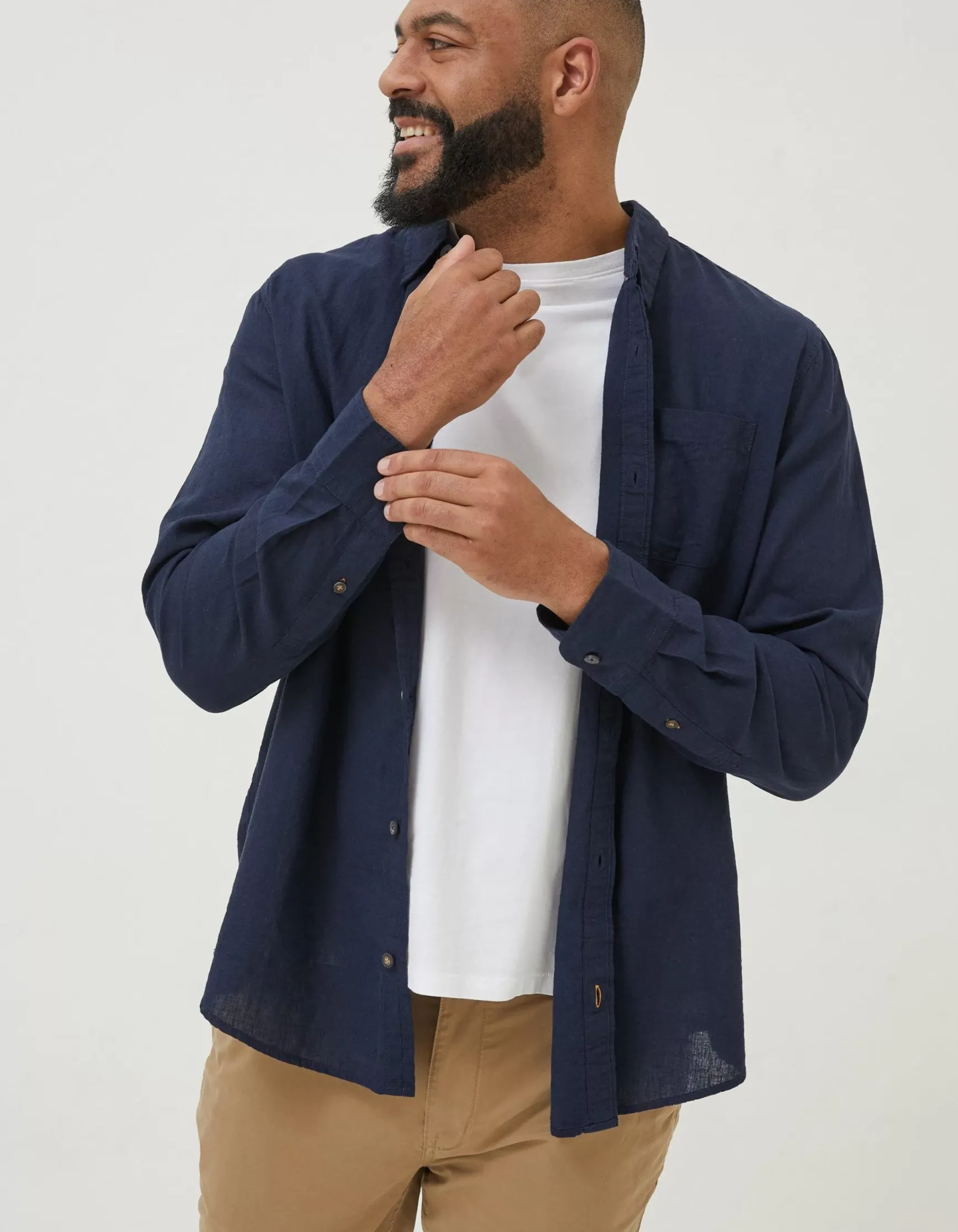 FatFace Bugle Linen Cotton Shirt|Men Shirts
