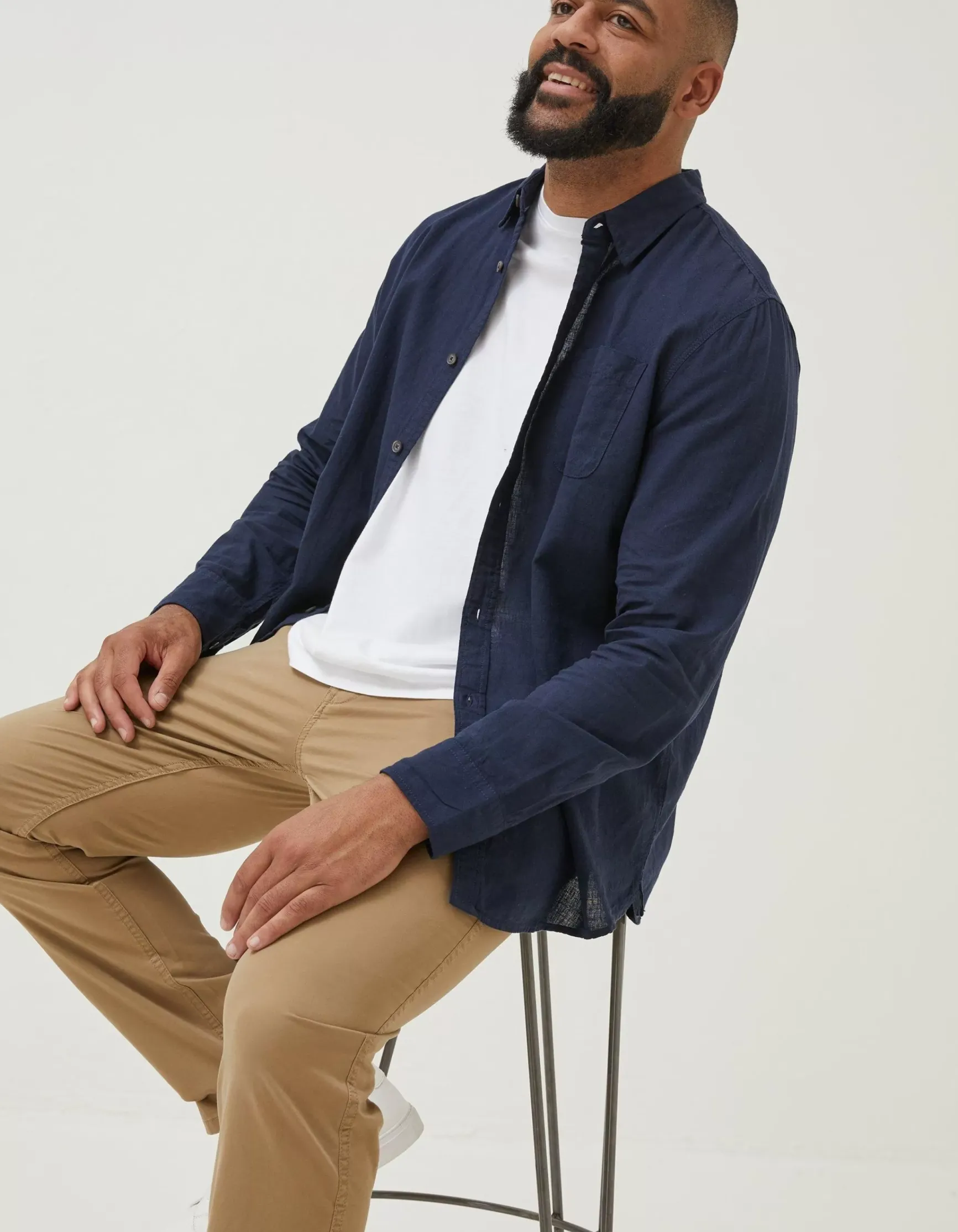 FatFace Bugle Linen Cotton Shirt|Men Shirts