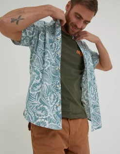 FatFace Bugle Palm Print Shirt|Men Shirts