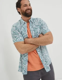 FatFace Bugle Palm Print Shirt|Men Shirts
