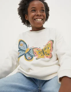 FatFace Butterfly Sweatshirt|Girls Sweatshirts & Hoodies