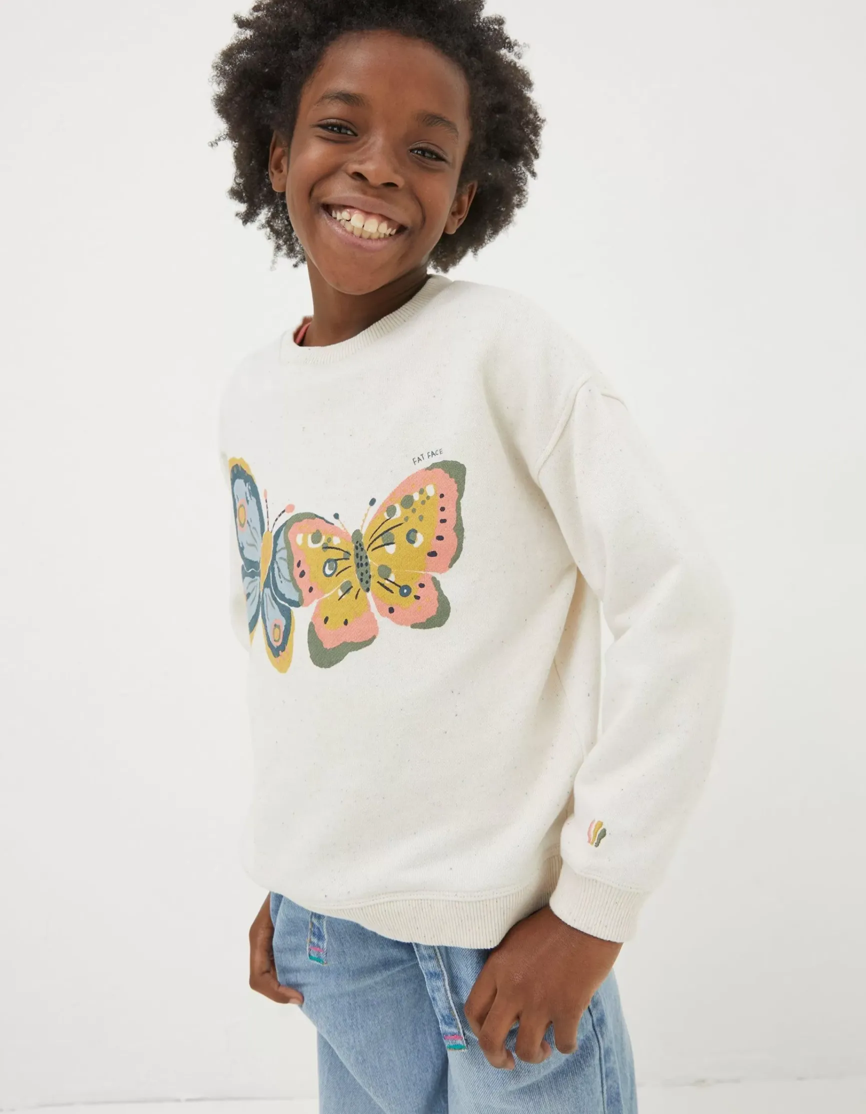 FatFace Butterfly Sweatshirt|Girls Sweatshirts & Hoodies