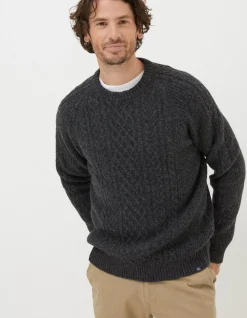 FatFace Calder Cable Crew Jumper|Men Knitwear