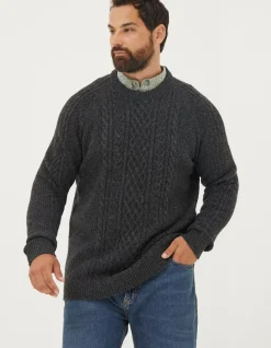 FatFace Calder Cable Crew Jumper|Men Knitwear