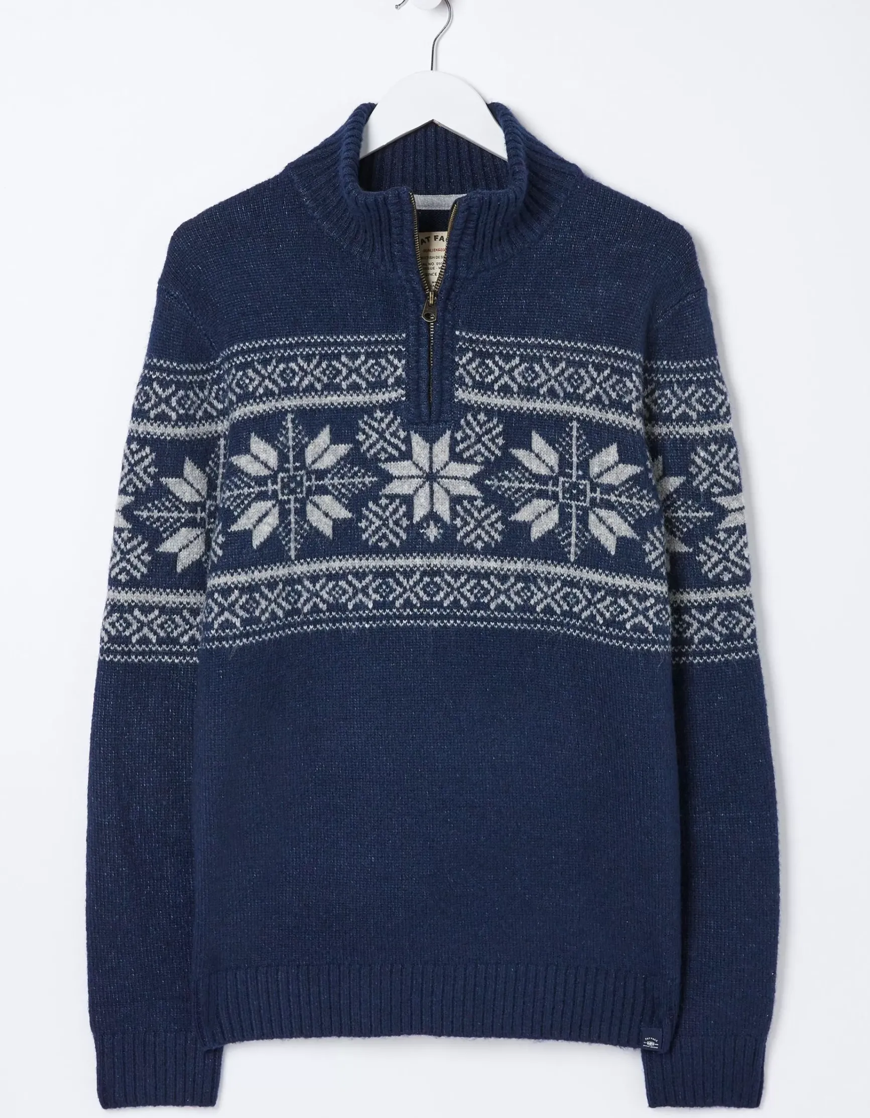 FatFace Calder Fairisle Half Neck Jumper|Men View All