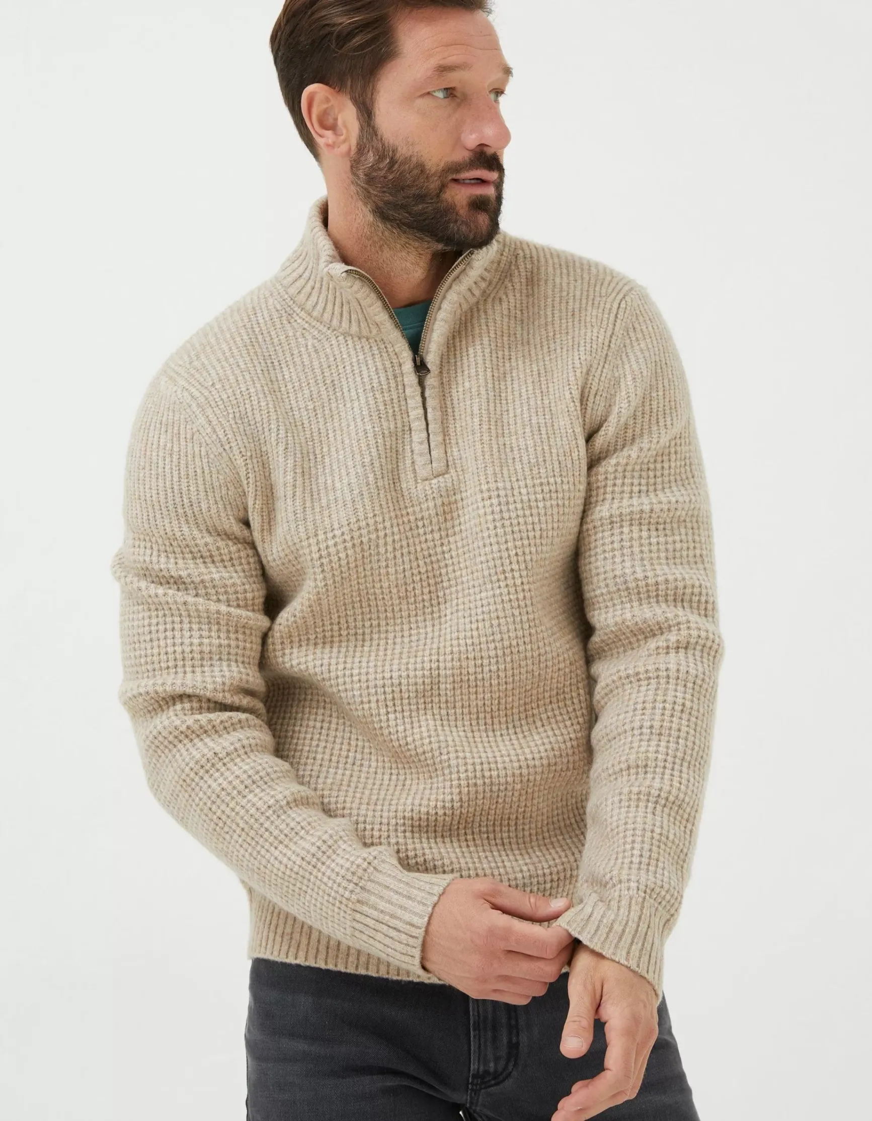 FatFace Calder Half Neck Jumper|Men Knitwear