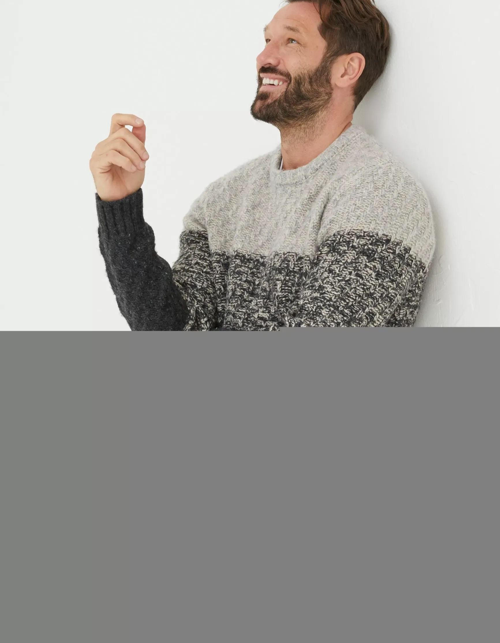 FatFace Calder Ombre Crew Neck Jumper|Men Knitwear