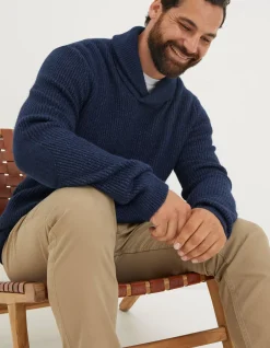 FatFace Calder Shawl Neck Jumper|Men Knitwear