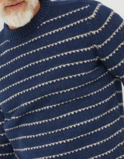 FatFace Calder Stripe Crew Jumper|Men Knitwear