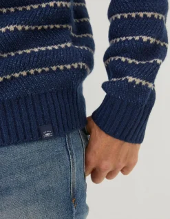 FatFace Calder Stripe Crew Jumper|Men Knitwear
