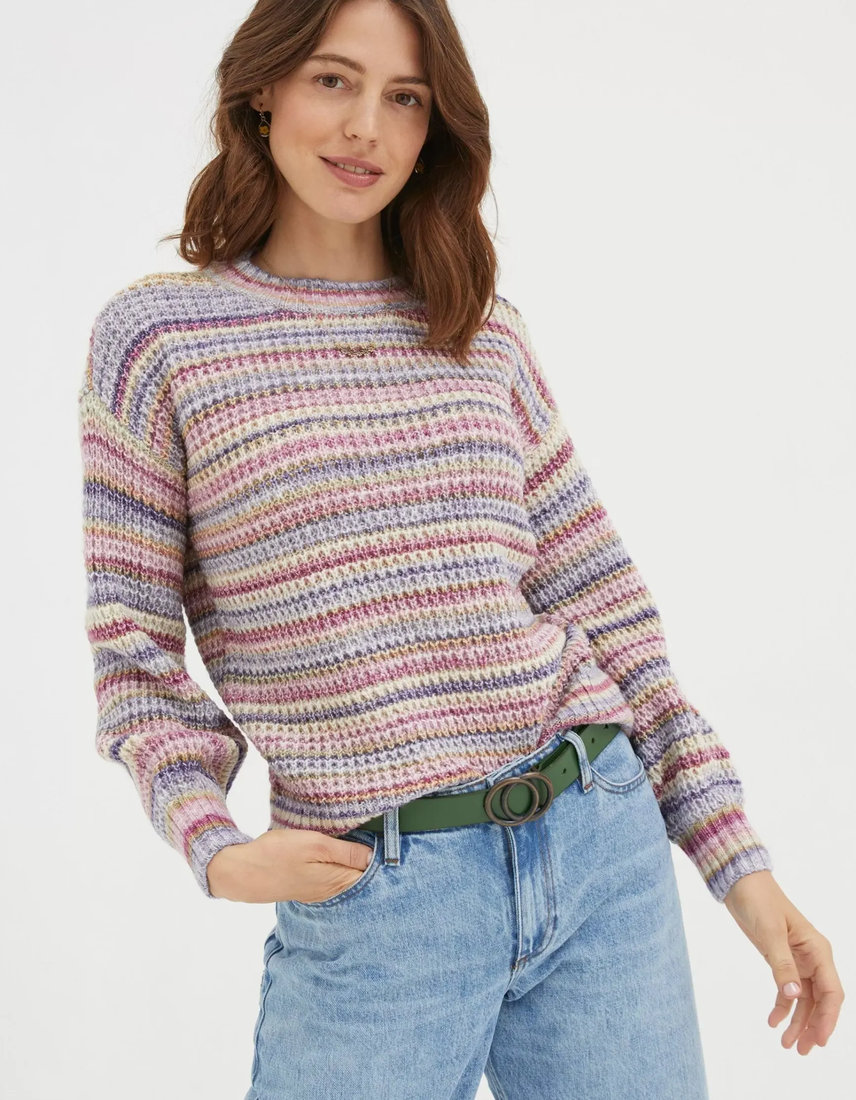 FatFace Camille Stripe Jumper|Women View All